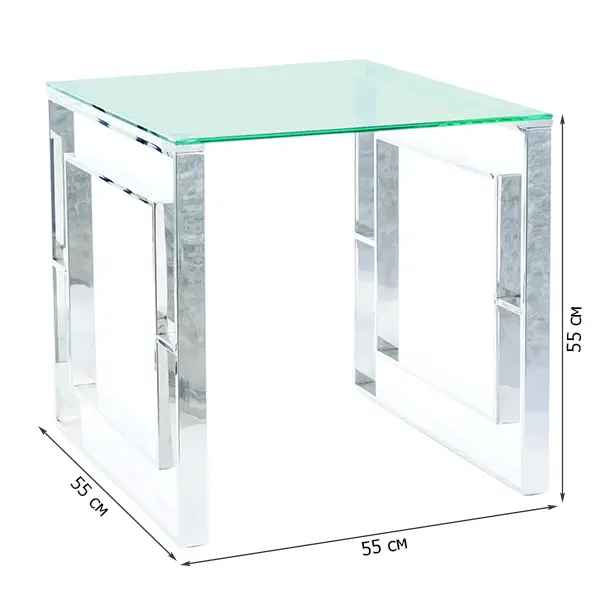 Allure Beistelltisch 55 x 55 cm - Chrom