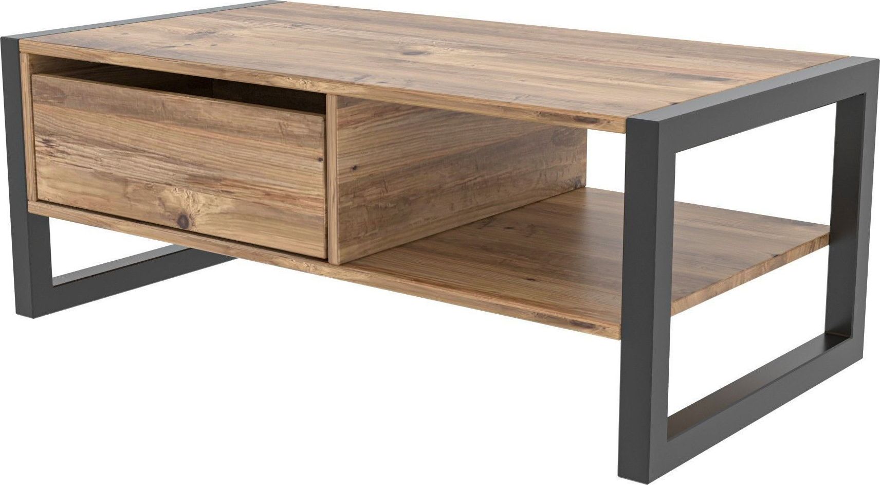 Haldizen Couchtisch 105 x 55 cm - Kiefer/schwarz