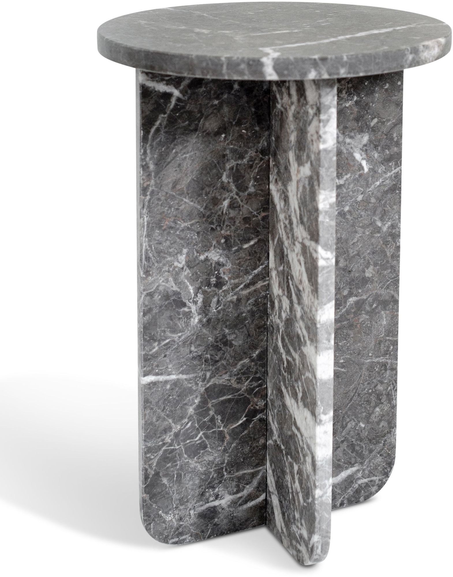 Ebener Sockel aus grauem Marmor, H�he 60 cm