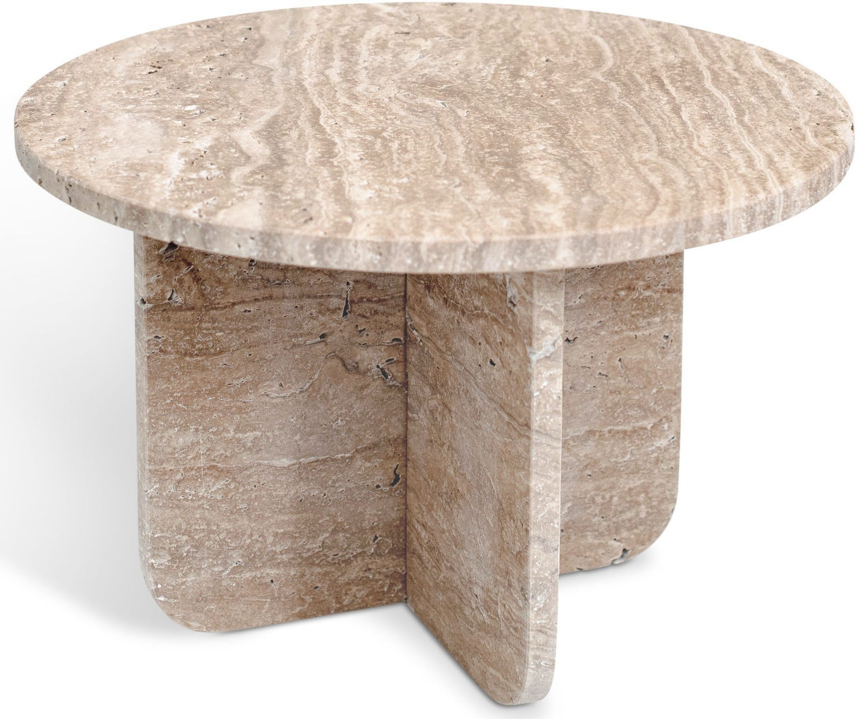 Level Lampentisch aus Marmor �50 cm - Travertin