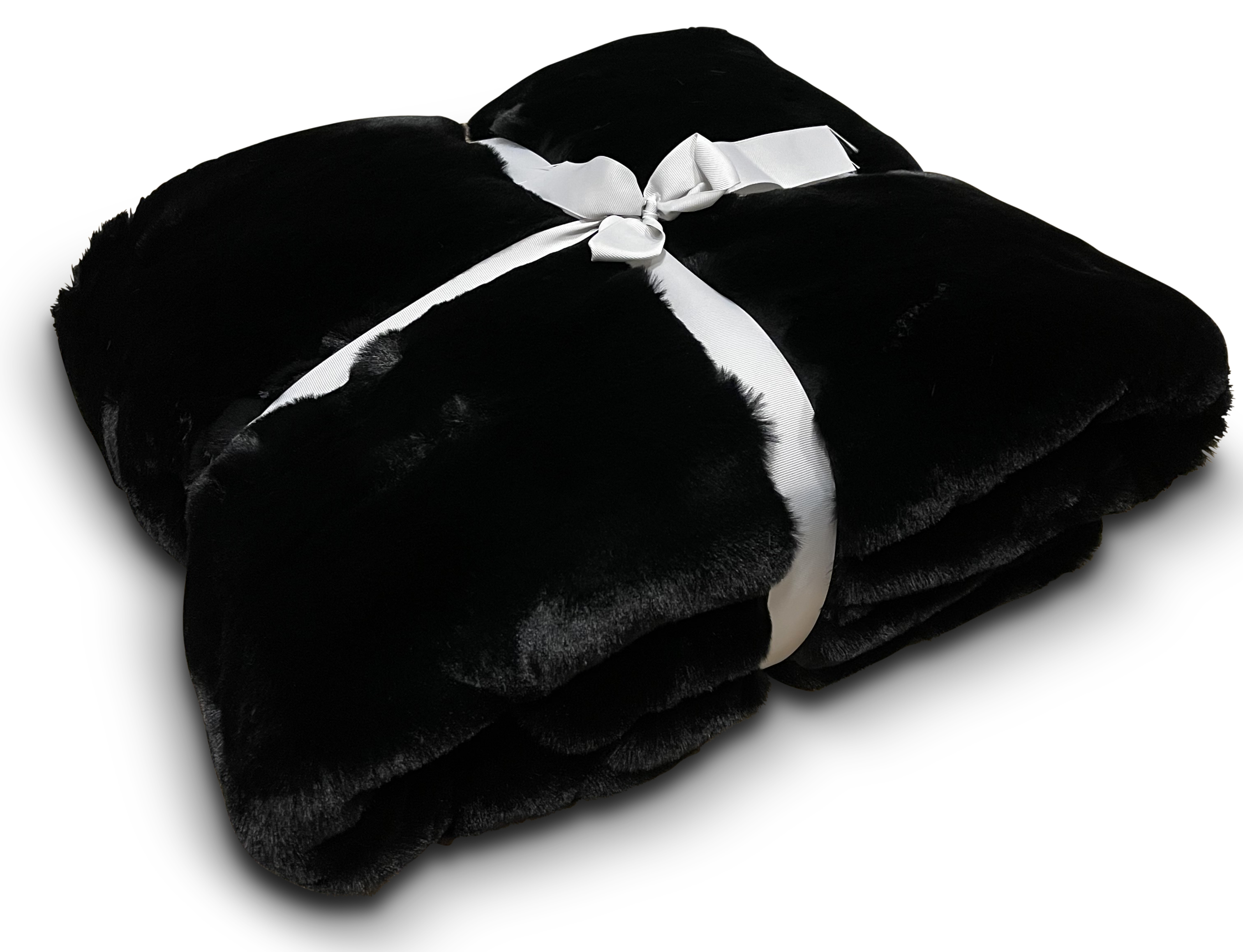 Softy Plaid 130x170 cm - Schwarz / Wei�