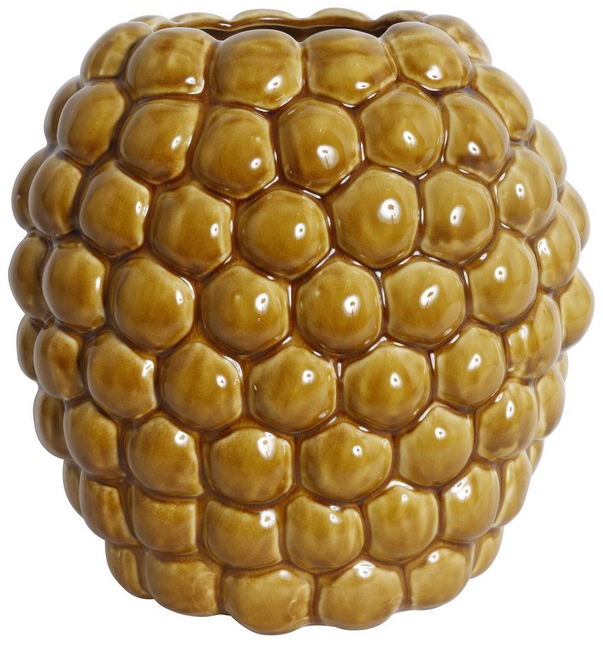 Vase Big Bouble H25 - Gelbbraun Vase Big Bouble H25 - Gelbbraun