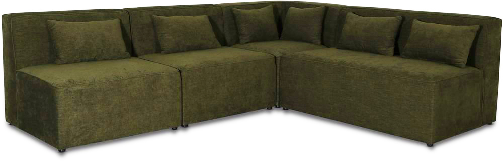 Modulares gr�nes Ecksofa