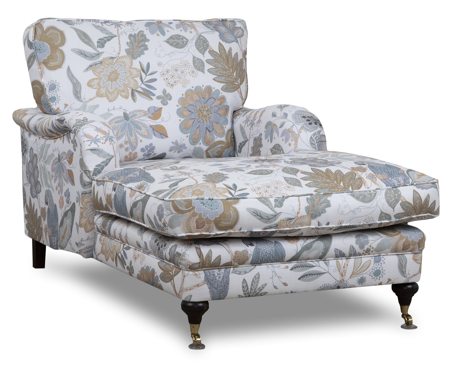 Howard Spirit Diwansessel aus Blumenstoff - Eden Parrot Wei�/Beige