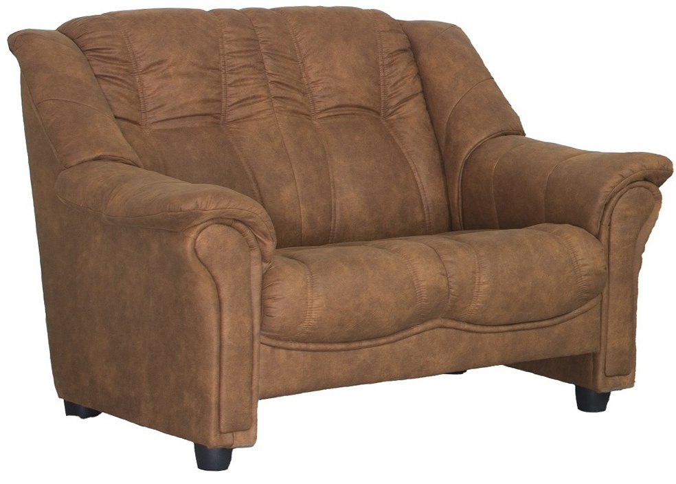 Rom 2-Sitzer-Sofa aus braunem Mikrofaserstoff