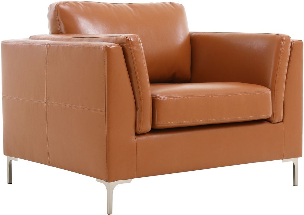 Sessel cognacfarbenes Kunstleder - Cansas + Möbelreinigung Sessel cognacfarbenes Kunstleder - Cansas + Möbelreinigung