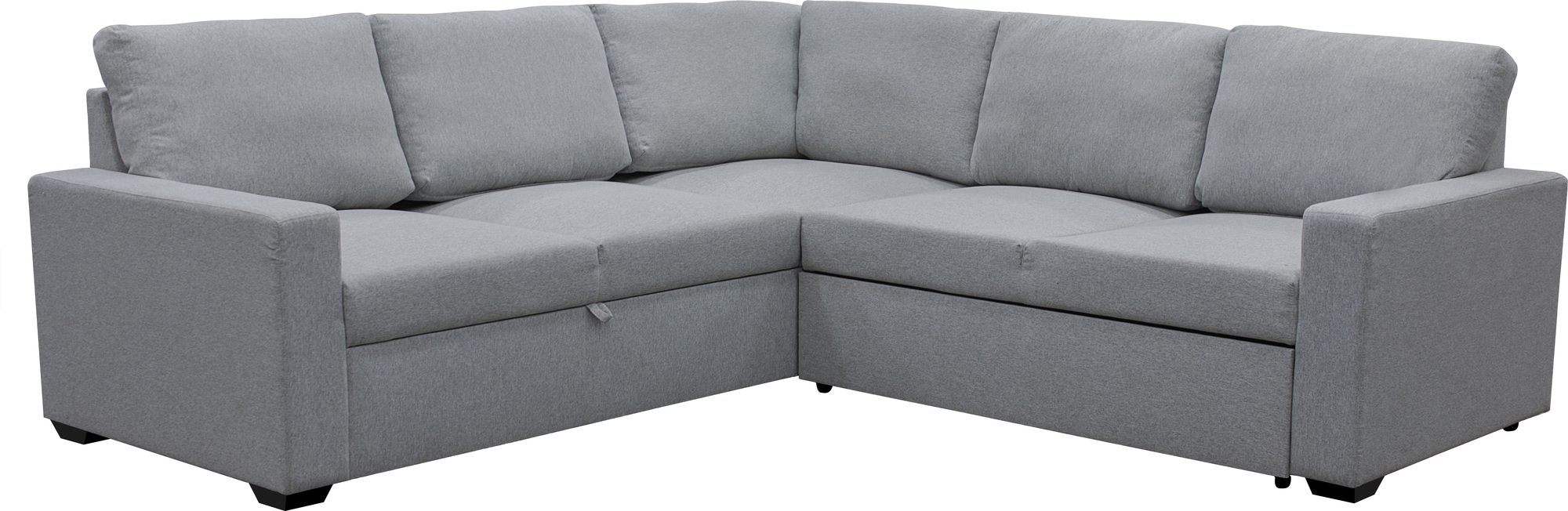 Belissa Schlafsofa vorne Ecksofa - Grau (Stoff)