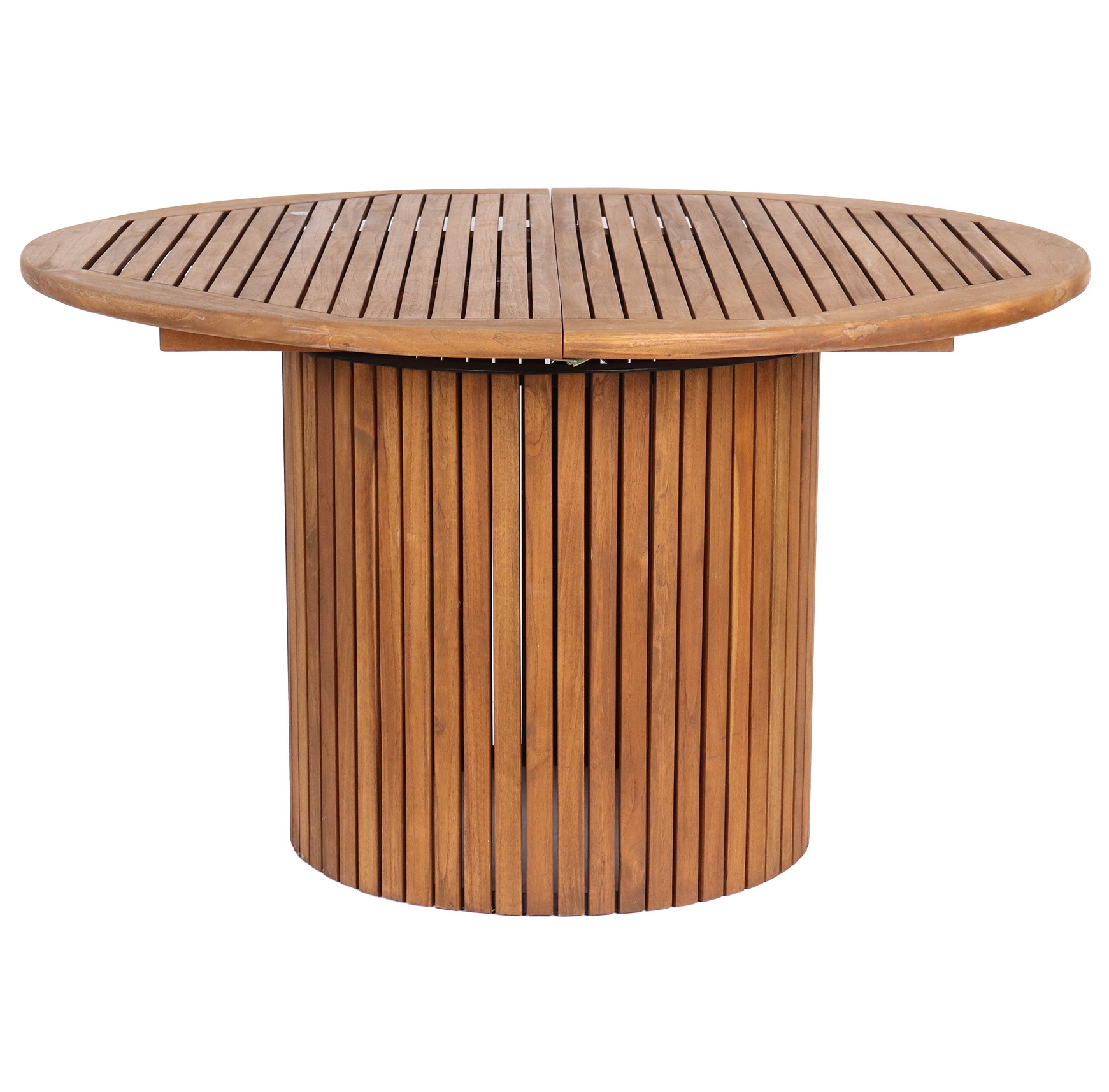 Salt� Teakholztisch rund ausziehbar �115 + 40 cm