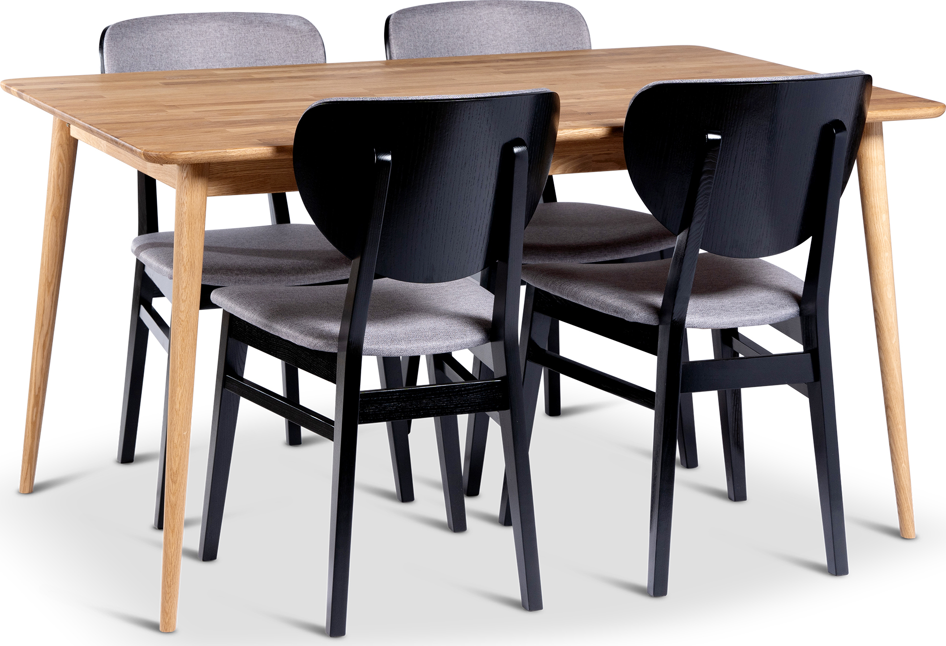 Alborg Esstisch 140x90 cm mit 4 Borgholm Stühlen Alborg Esstisch 140x90 cm mit 4 Borgholm Stühlen