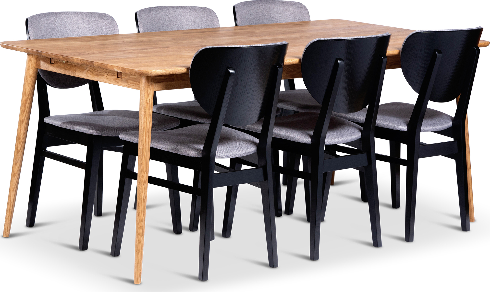 Alborg Esstisch 180x90 cm mit 6 Borgholm Stühlen Alborg Esstisch 180x90 cm mit 6 Borgholm Stühlen