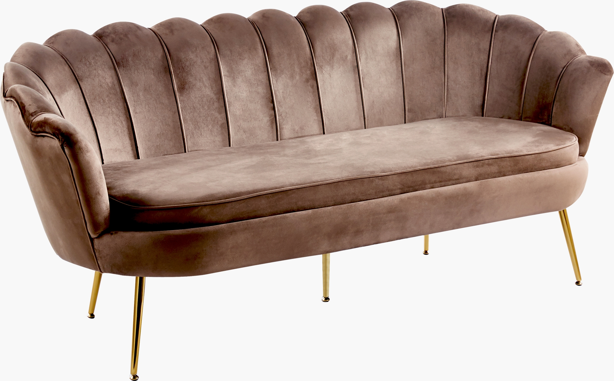 Samtsofa Kingsley 3-Sitzer-Sofa - 180 cm + M�belf��e