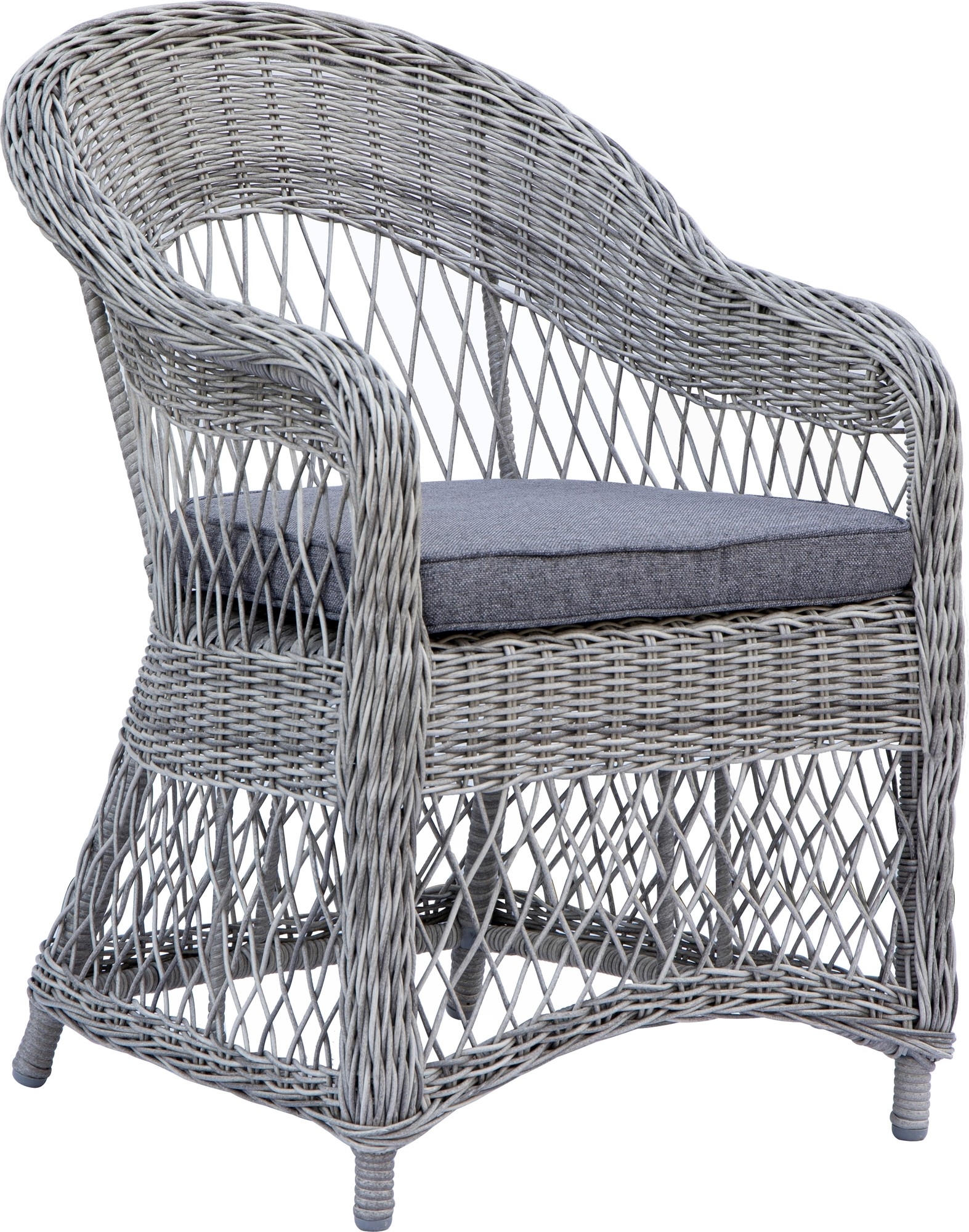 Gartensessel grau/Rattan - Marbella