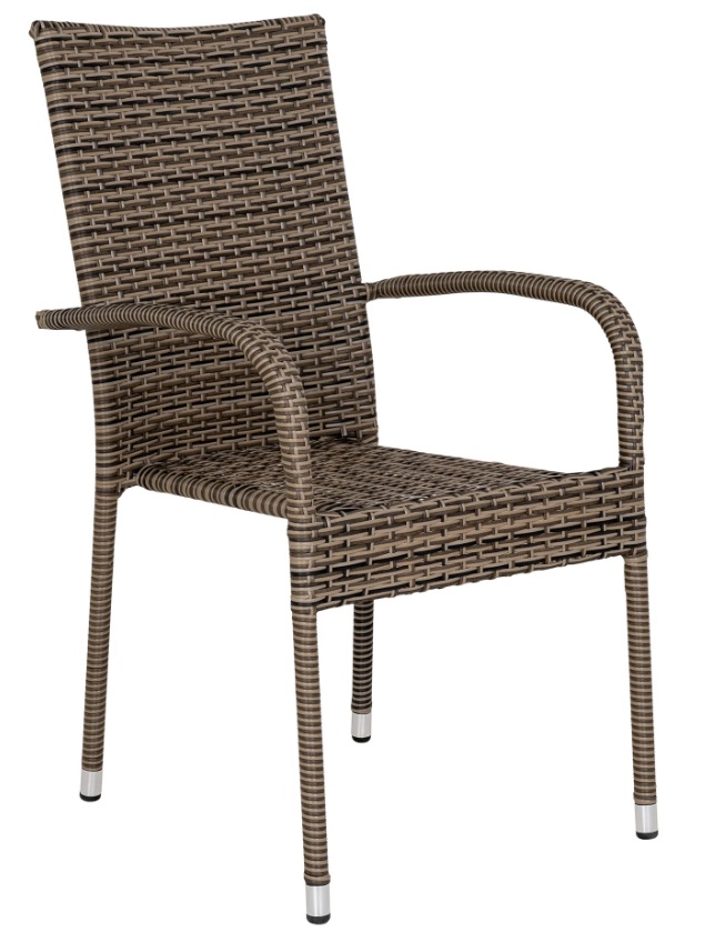 Portland Outdoor-Esszimmerstuhl - Cube Rattan/Grau Portland Outdoor-Esszimmerstuhl - Cube Rattan/Grau