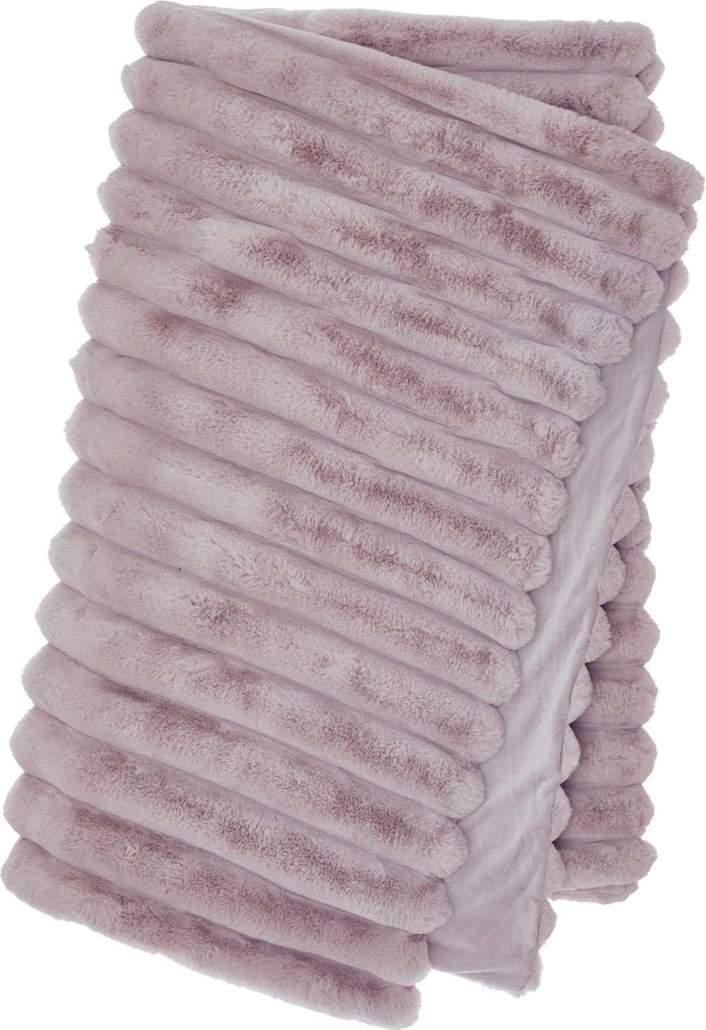 Liniertes Plaid 140 x 220 cm - Blassrosa