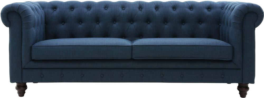 Sofa 3-Sitzer Chesterfield Sofa blau - Herron