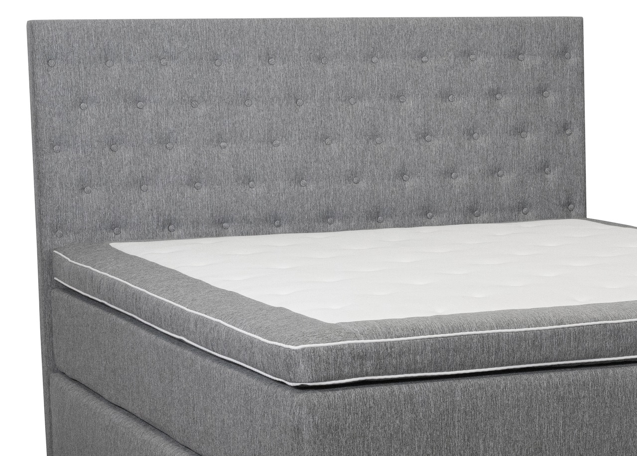 Kopfteil mit Kn�pfen, 160 cm breit, grau