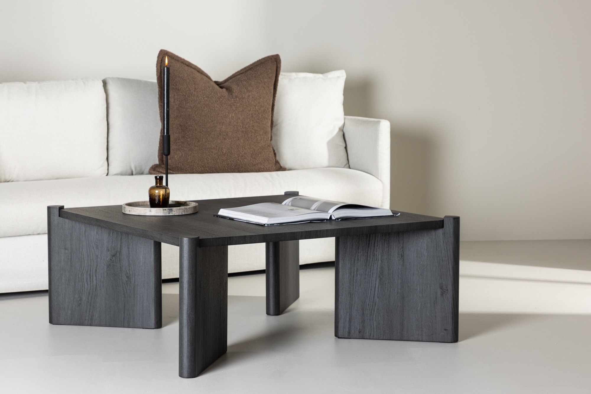 Rogaland Couchtisch 100 x 100 cm - Schwarz