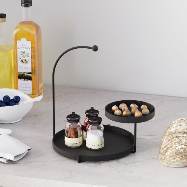 Knidos Dekoteller - Schwarz