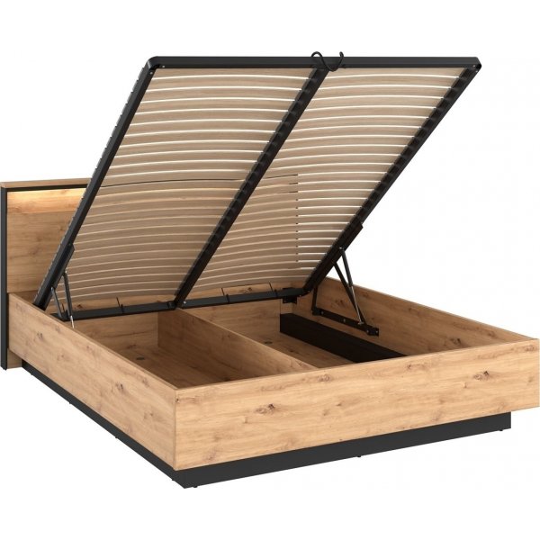 Quant Cuarto Bett 160 x 200 cm - Artisan Eiche/Schwarz Quant Cuarto Bett 160 x 200 cm - Artisan Eiche/Schwarz