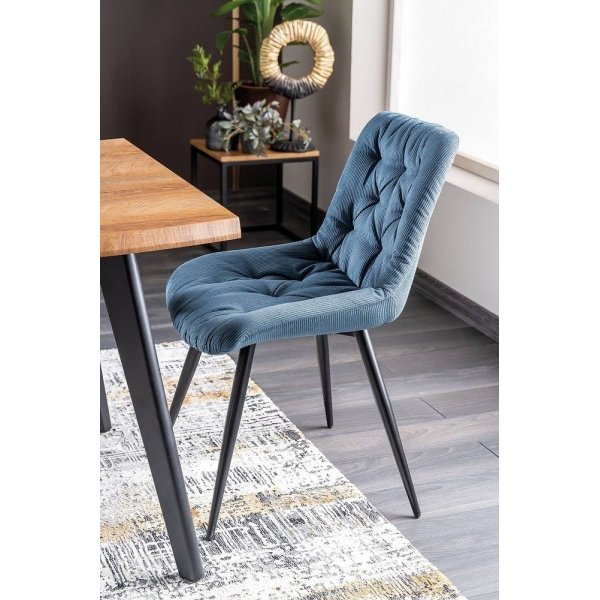 Fresno Esstisch 120-180 cm - Eiche/schwarz