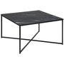Couchtisch Alisma 80x80 cm - Schwarzer Marmor