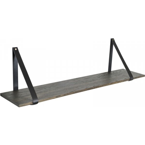 Frikk Wandregal 100 cm - Braun lackierte Eiche