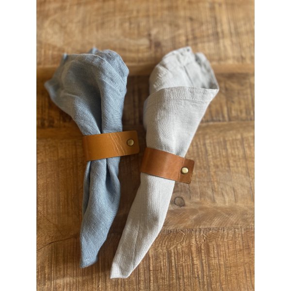 Serviettenring aus Leder mit flacher Schnalle