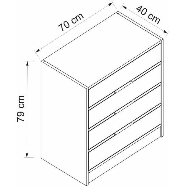 Kommode Elina - Walnuss/Weiß Kommode Elina - Walnuss/Weiß