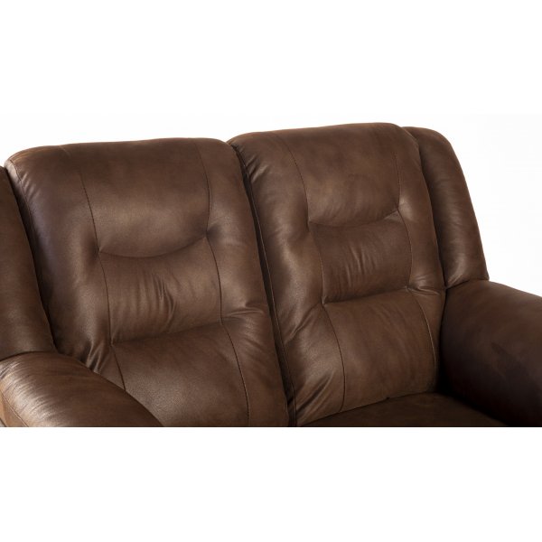 Vera 2-Sitzer-Sofa aus brauner Mikrofaser Vera 2-Sitzer-Sofa aus brauner Mikrofaser