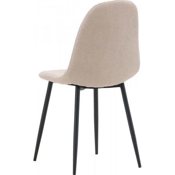 Bridge-Esszimmerstuhl - Beigefarbenes Boucl