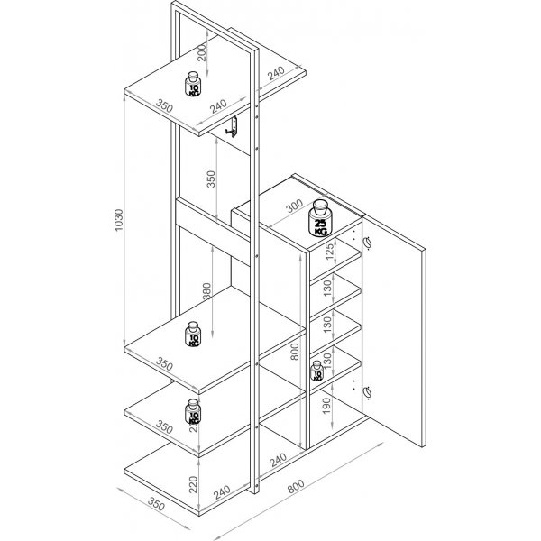 Rone Flurmbel - Wei/Eiche