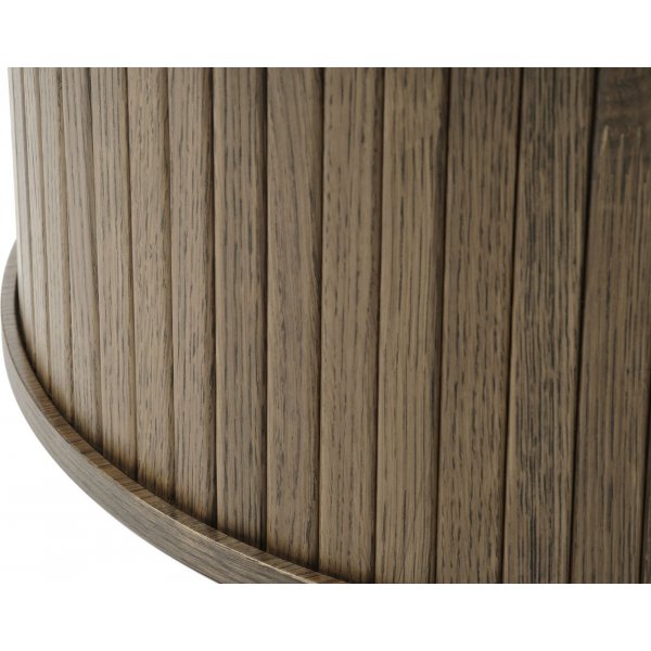 Mood runder Couchtisch aus gerucherter Eiche 90 cm