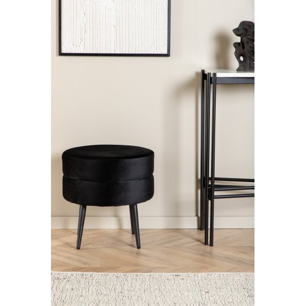 Pouf Mariana - Schwarzer Samt