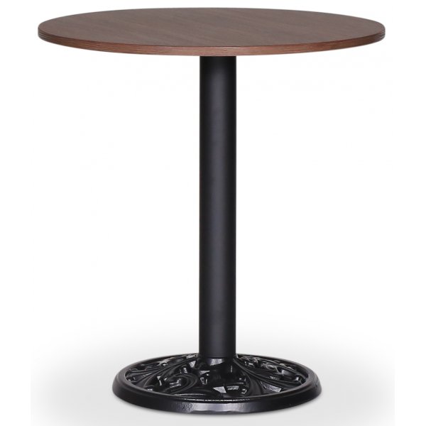 Mystery Table ca. 70 cm - Schwarzes Blumengestell/dunkle Holzimitation