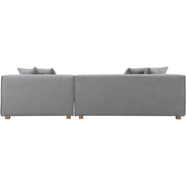 Sofa mit Diwan-Graustoff - Sake