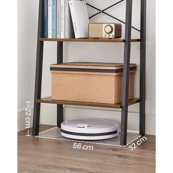 Petter Stufenregal 172 cm - Braun/Schwarz Petter Stufenregal 172 cm - Braun/Schwarz