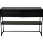 Raffels Konsolentisch 120 cm - Schwarzes Rattan