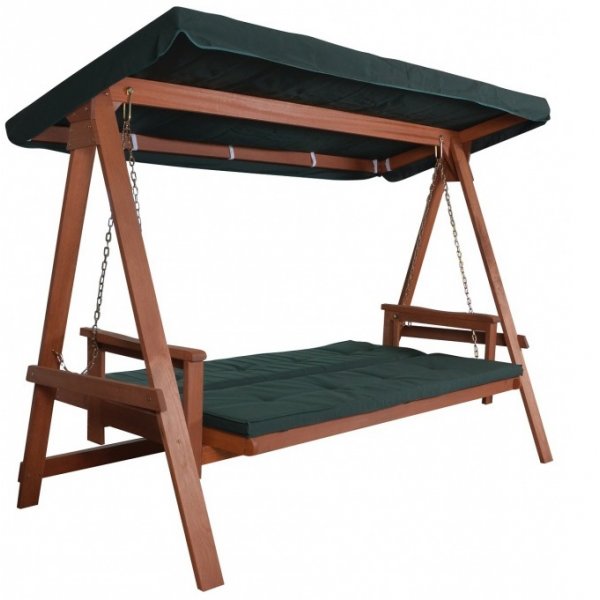 Holzhngematte mit klappbarer Rckenlehne