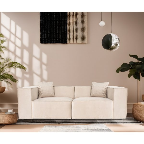 Lora 2-Sitzer-Sofa - Creme Lora 2-Sitzer-Sofa - Creme