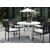 Scottsdale Outdoor-Essgruppe runder Tisch mit 4 Skanr-Sesseln - Schwarz/Beige/Wei