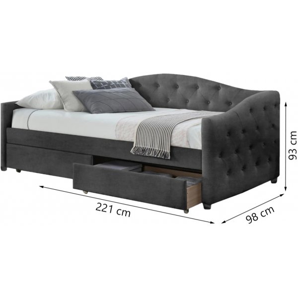 Mahalo Bettrahmen 90x200 cm - Grau Mahalo Bettrahmen 90x200 cm - Grau