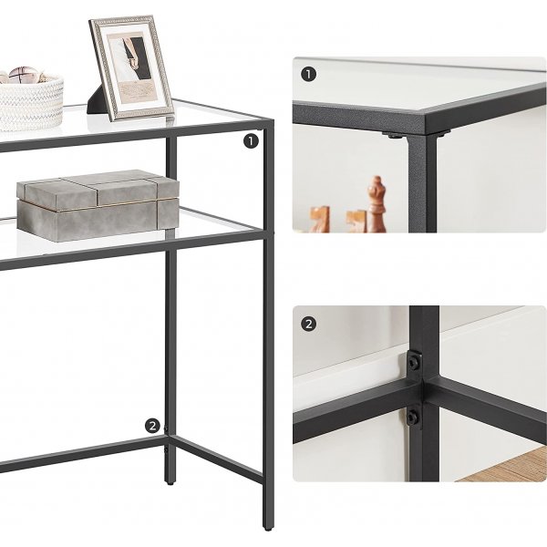 Laleh Konsolentisch 100 x 35 cm - Schwarz