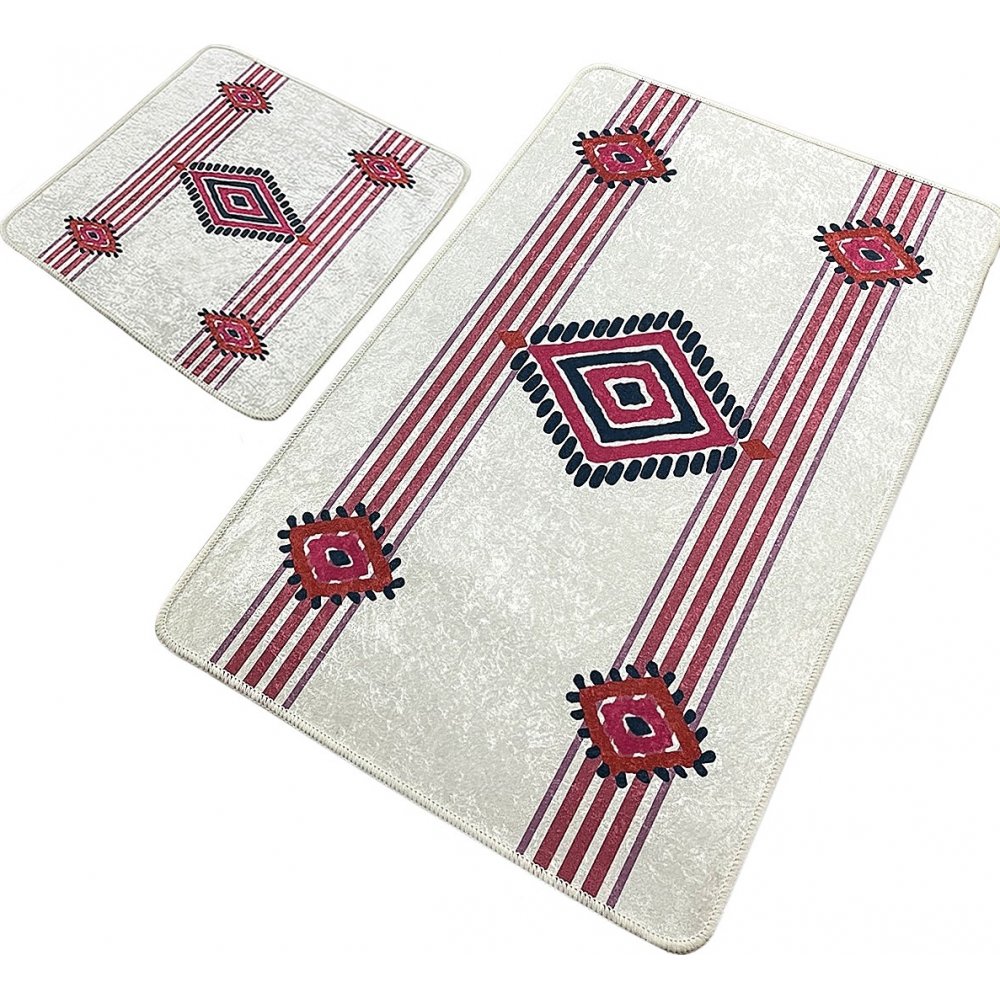 Meore Badezimmerteppich-Set (2 Stück) - 60 x 100 cm (1 Stück) / 50 x 60 cm (1 Stück) - Badteppiche, Teppiche
