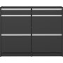 Skyline Schuhschrank 123,5 x 24,2 x 98,5 cm - Schwarz