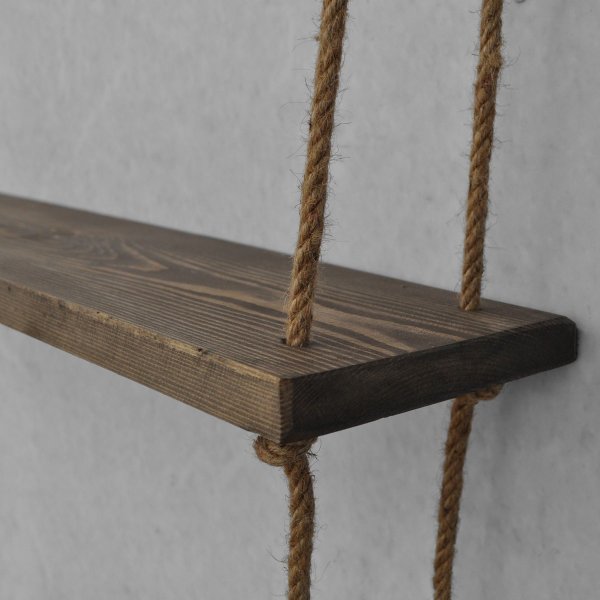 Abstraktes Wandregal 42 - Nussbaum