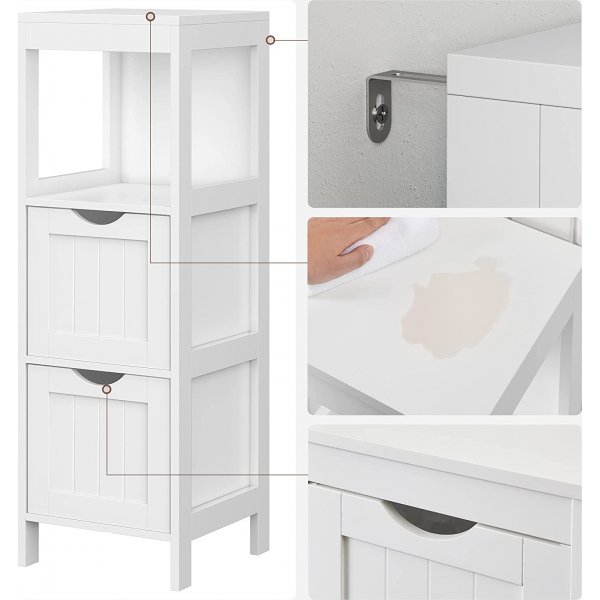 Annette Badezimmerregal - Wei