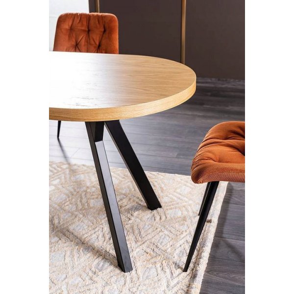 Domingo Esstisch 140-272 cm - Eiche/schwarz Domingo Esstisch 140-272 cm - Eiche/schwarz