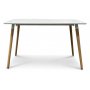 Plaza Esstisch 120 cm - Wei/Holz + Mbelfe
