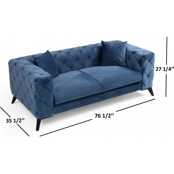 Como 2-Sitzer-Sofa - Blau