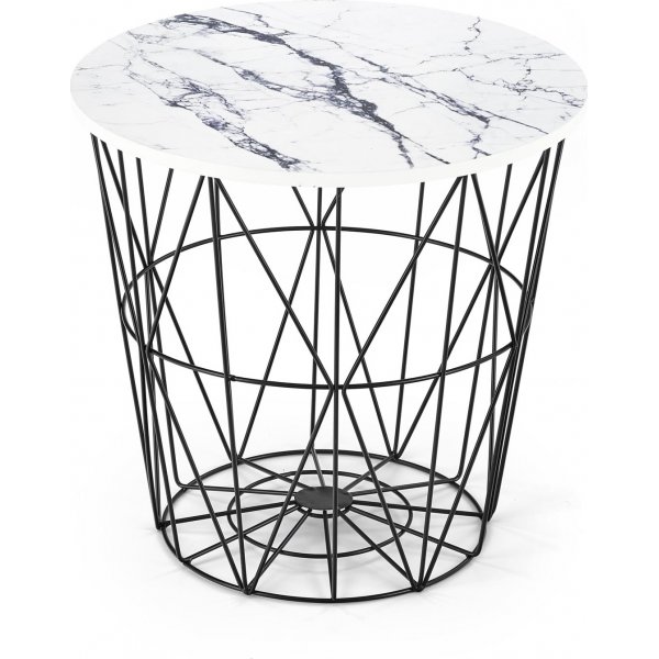Harissa Couchtisch Ø42 cm - Weißer Marmor/Schwarz Harissa Couchtisch Ø42 cm - Weißer Marmor/Schwarz